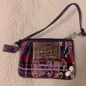 Coach Wallet/Wristlet in Fun Pink/Purple Plaid